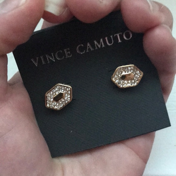 SOLD-Vince Camuto Dainty Gold Stud Earrings - Picture 6 of 7